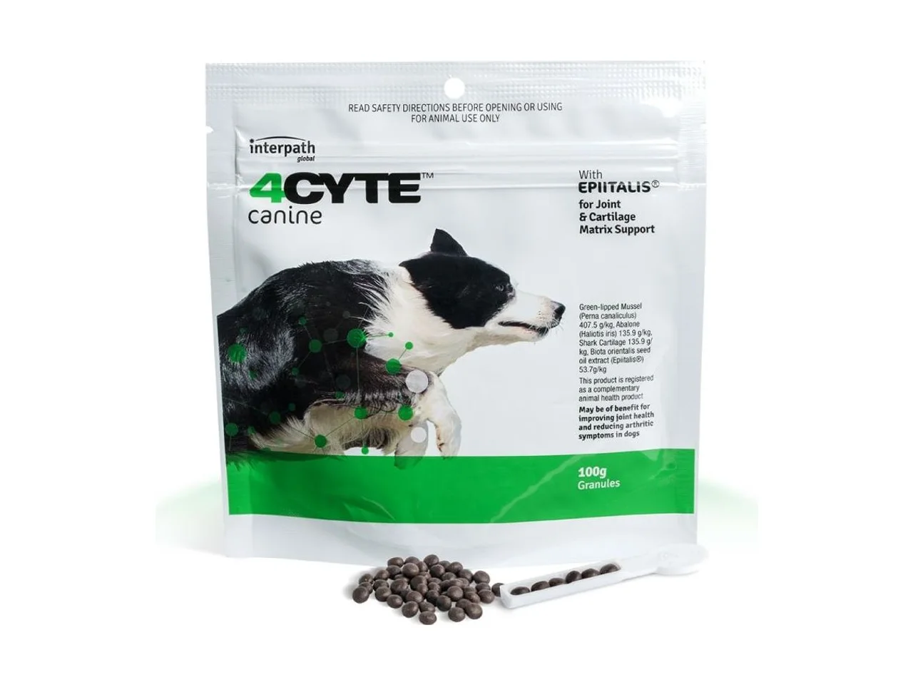 4CYTE Canine Granules Joint Supplement for Dogs 100g pack
