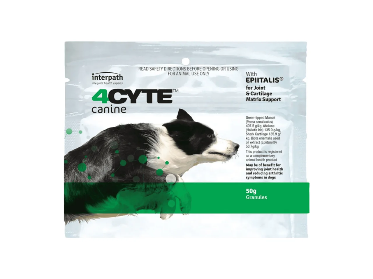 4CYTE Canine Granules Joint Supplement for Dogs 50g pack