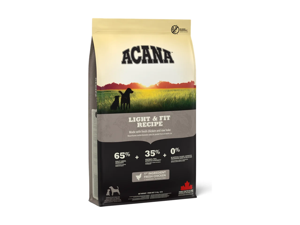 Acana Light & Fit Recipe Dry Dog Food 11.4kg pack