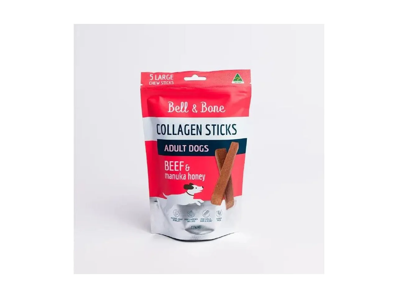 Bell & Bone Dog Collagen Sticks - Beef & Manuka Honey (Puppy & Small Dog) 5-pack pack