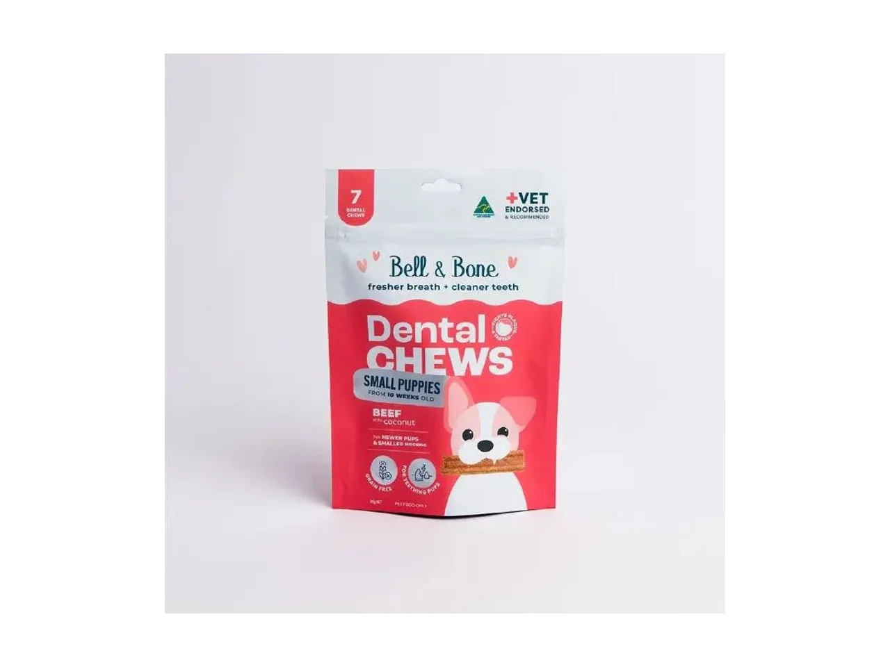 Bell & Bone Puppy Dental Chews - Beef & Coconut (Small Puppy) 7-pack pack