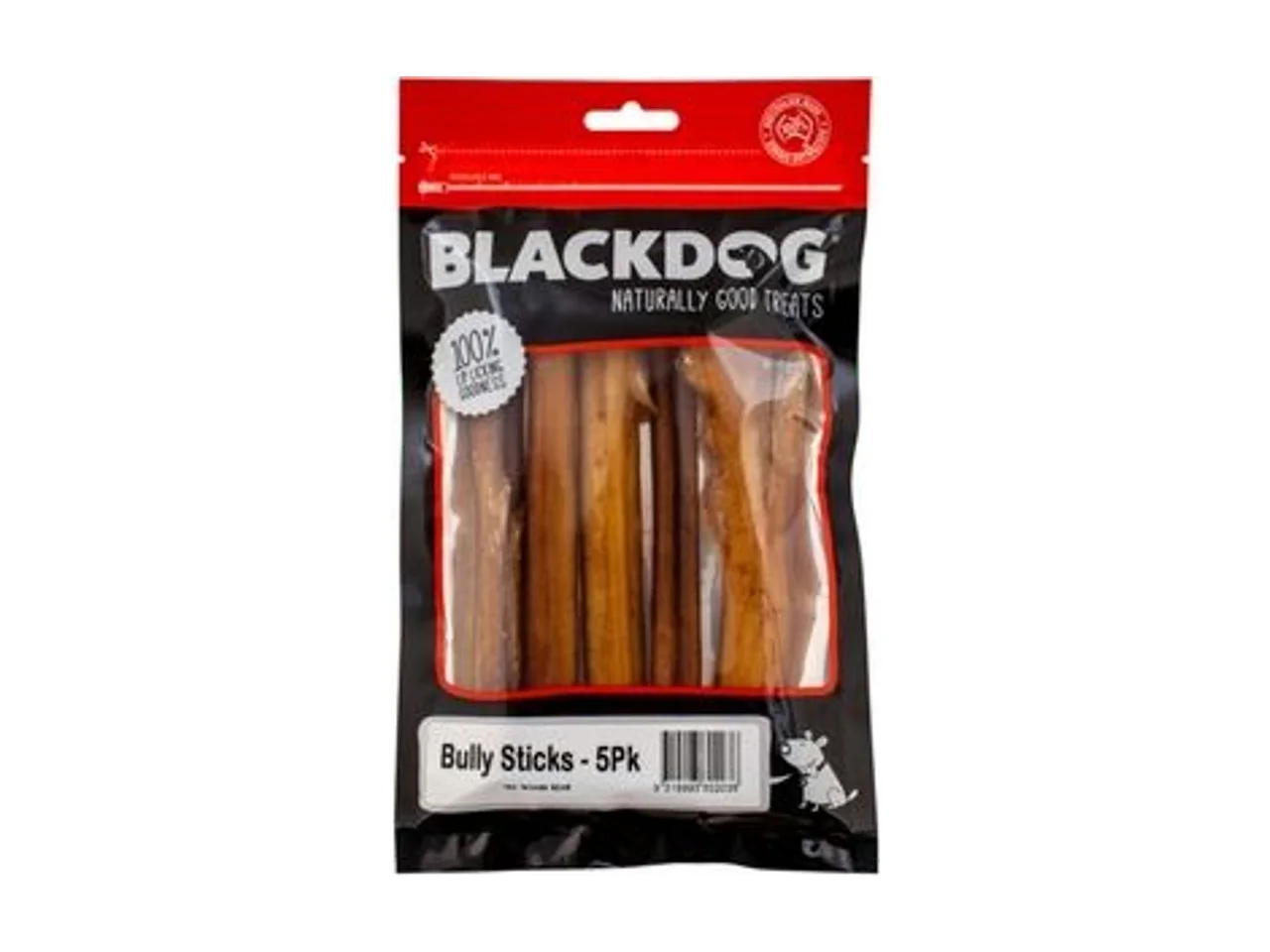 Blackdog Bully Sticks Dog Treats 5 Pack pack