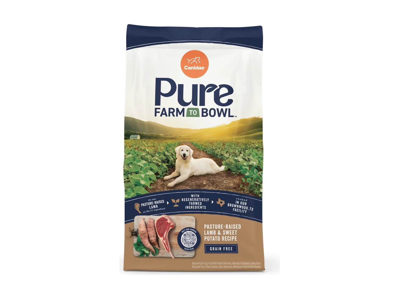 Canidae PURE Farm to Bowl Grain Free Lamb & Sweet Potato Dry Dog Food 10.8kg pack