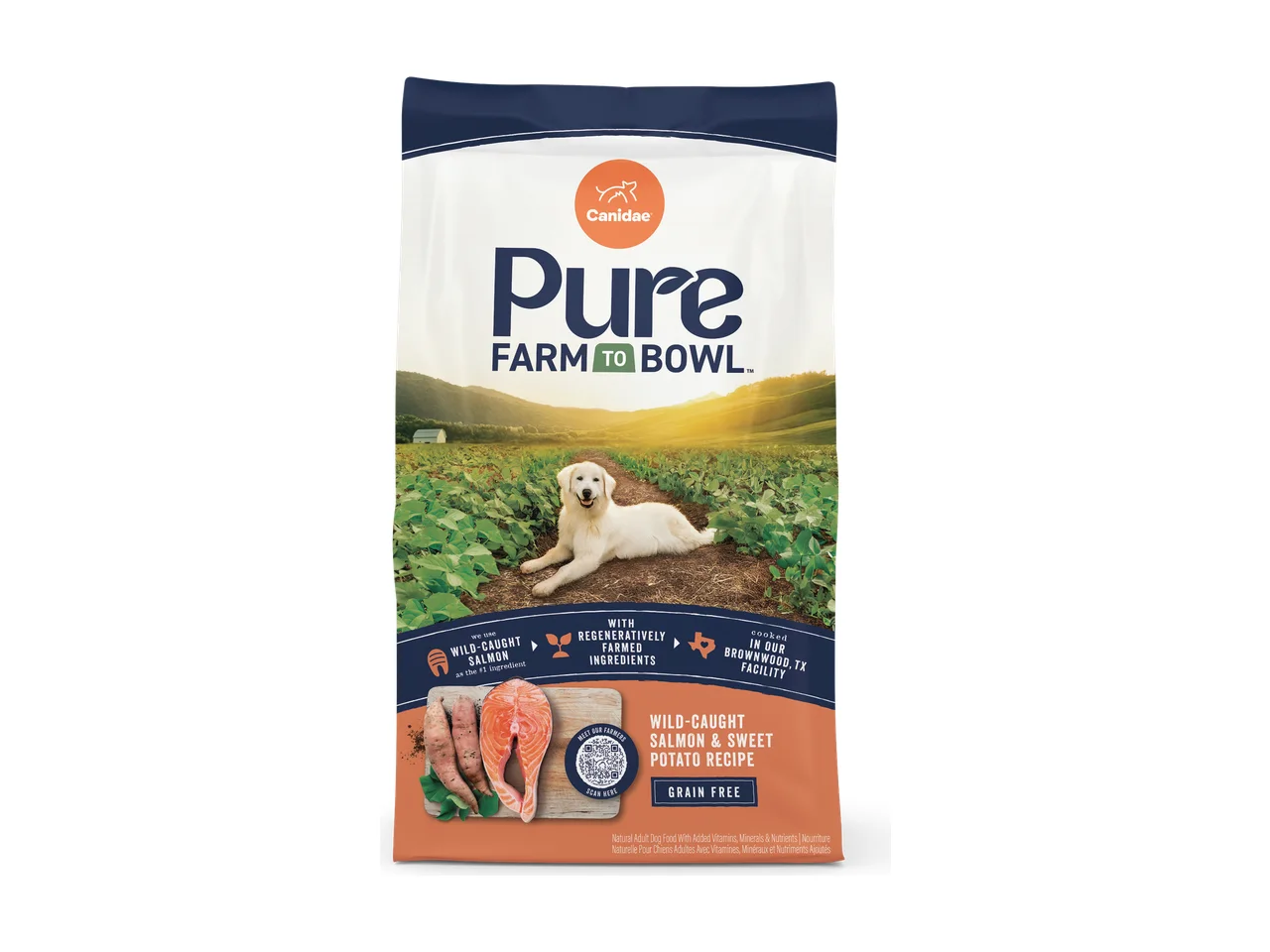 Canidae PURE Farm to Bowl Grain Free Salmon & Sweet Potato Dry Dog Food 10.8kg pack