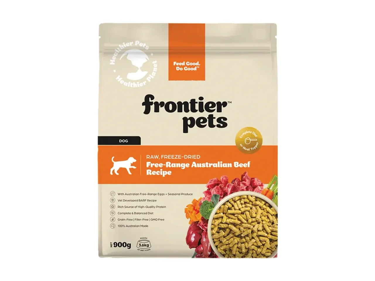 Frontier Pets Free-Range Beef Air-Dried 1kg pack