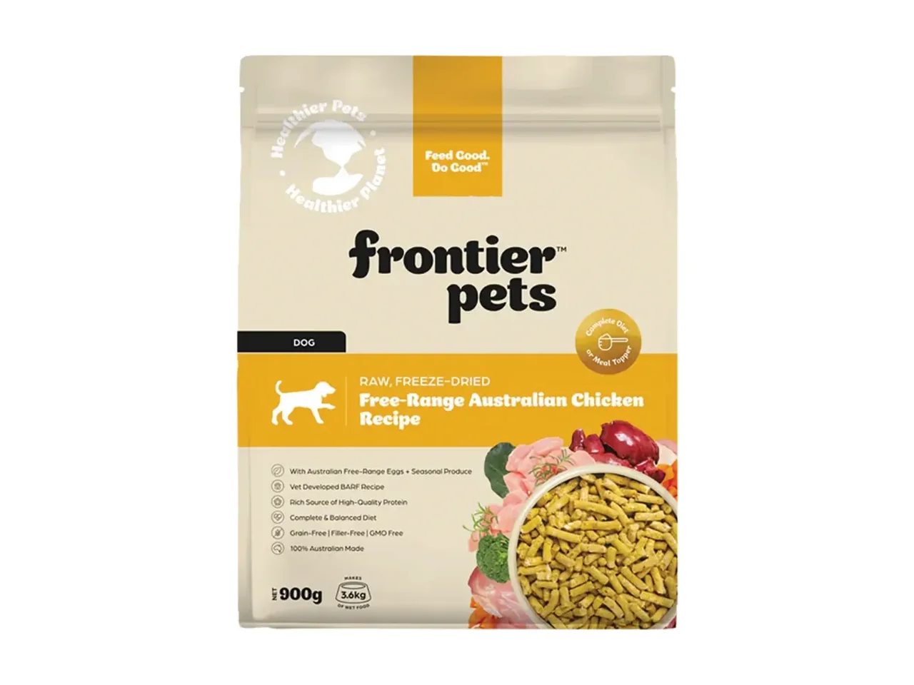 Frontier Pets Free-Range Chicken Air-Dried 1kg pack