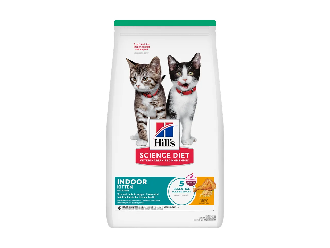 Hill's Science Diet Kitten Indoor Chicken Recipe Dry Cat Food 1.58kg pack