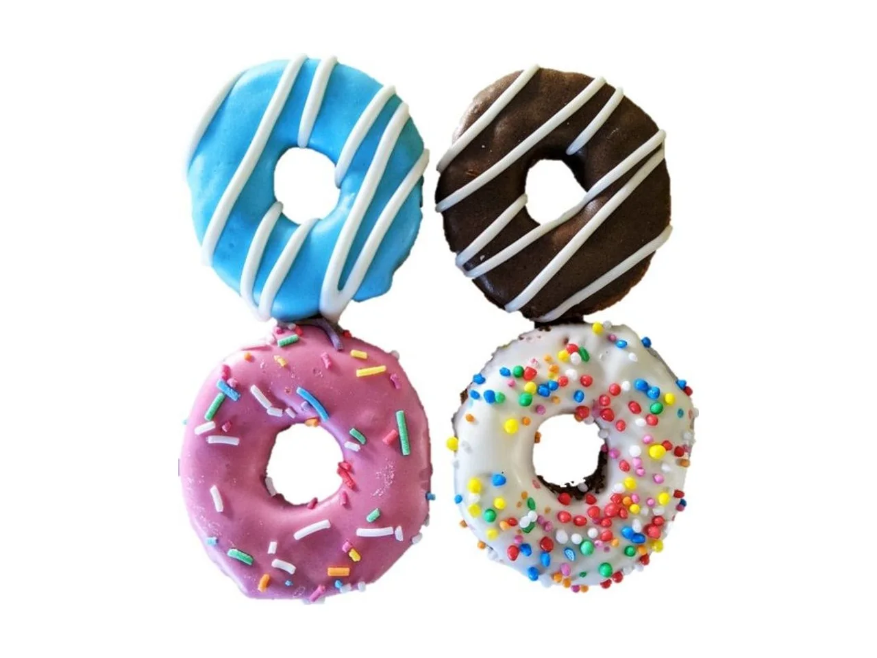 Huds and Toke Little Doggy Donuts Dog Treats 4 Pack pack