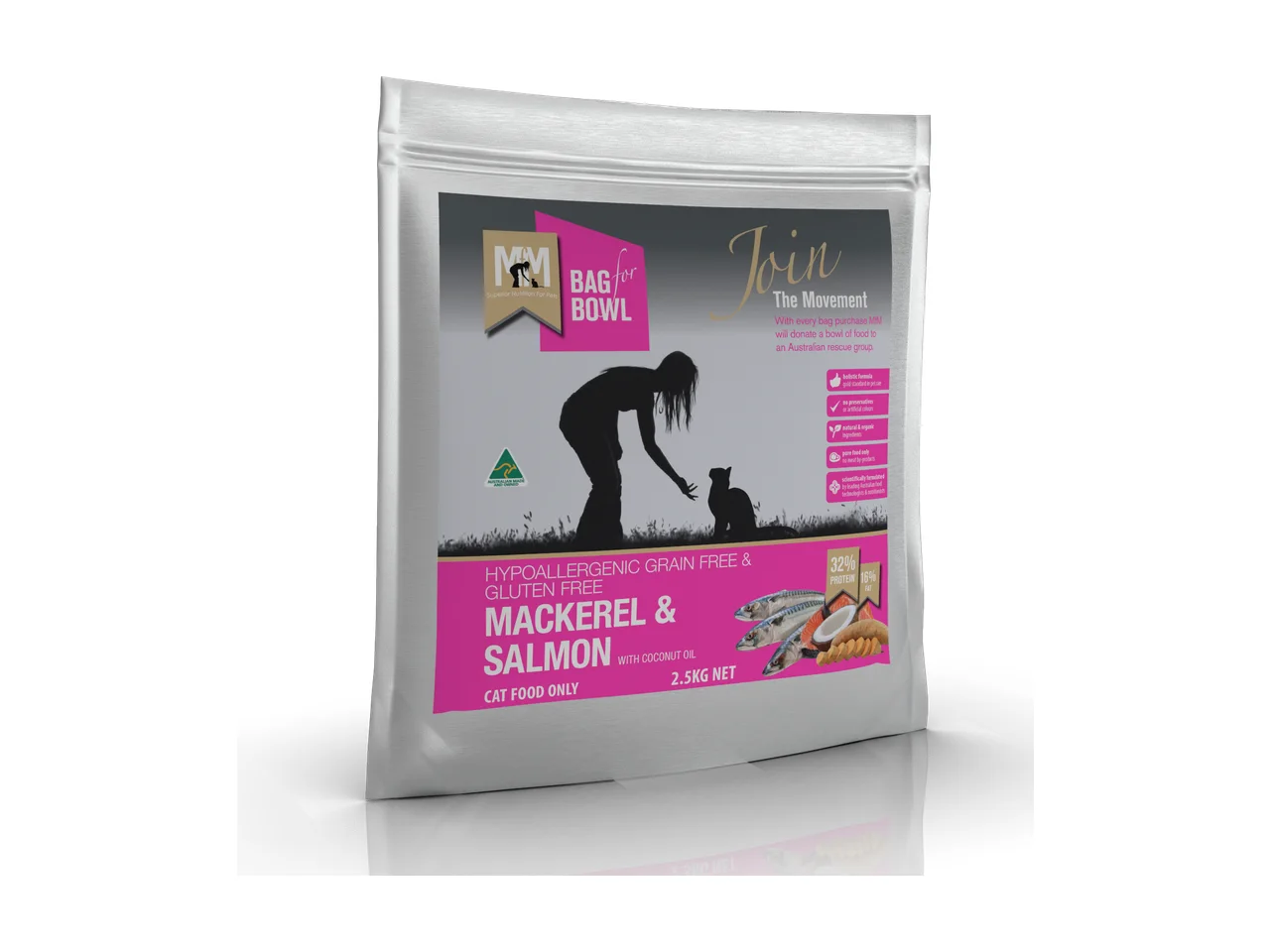 Meals for Meows Grain Free Mackerel & Salmon Dry Cat Food 2.5kg pack