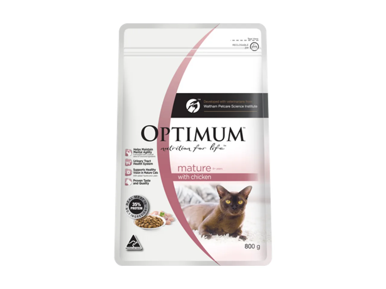 Optimum Mature 8+ Salmon Chunks in Jelly Wet Cat Food 15x85g pack