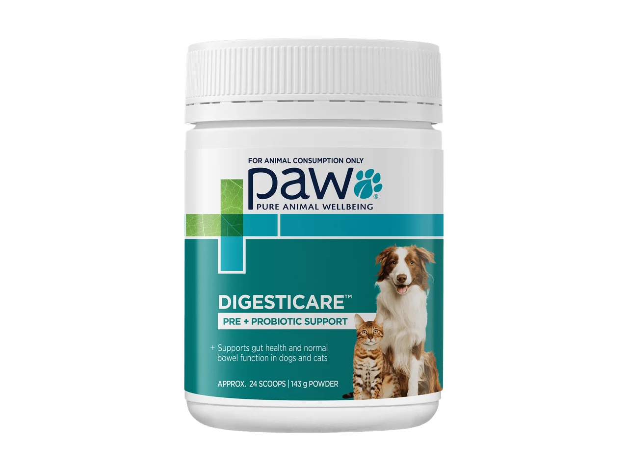PAW by Blackmores DigestiCare Pre + Probiotic Powder 143g pack
