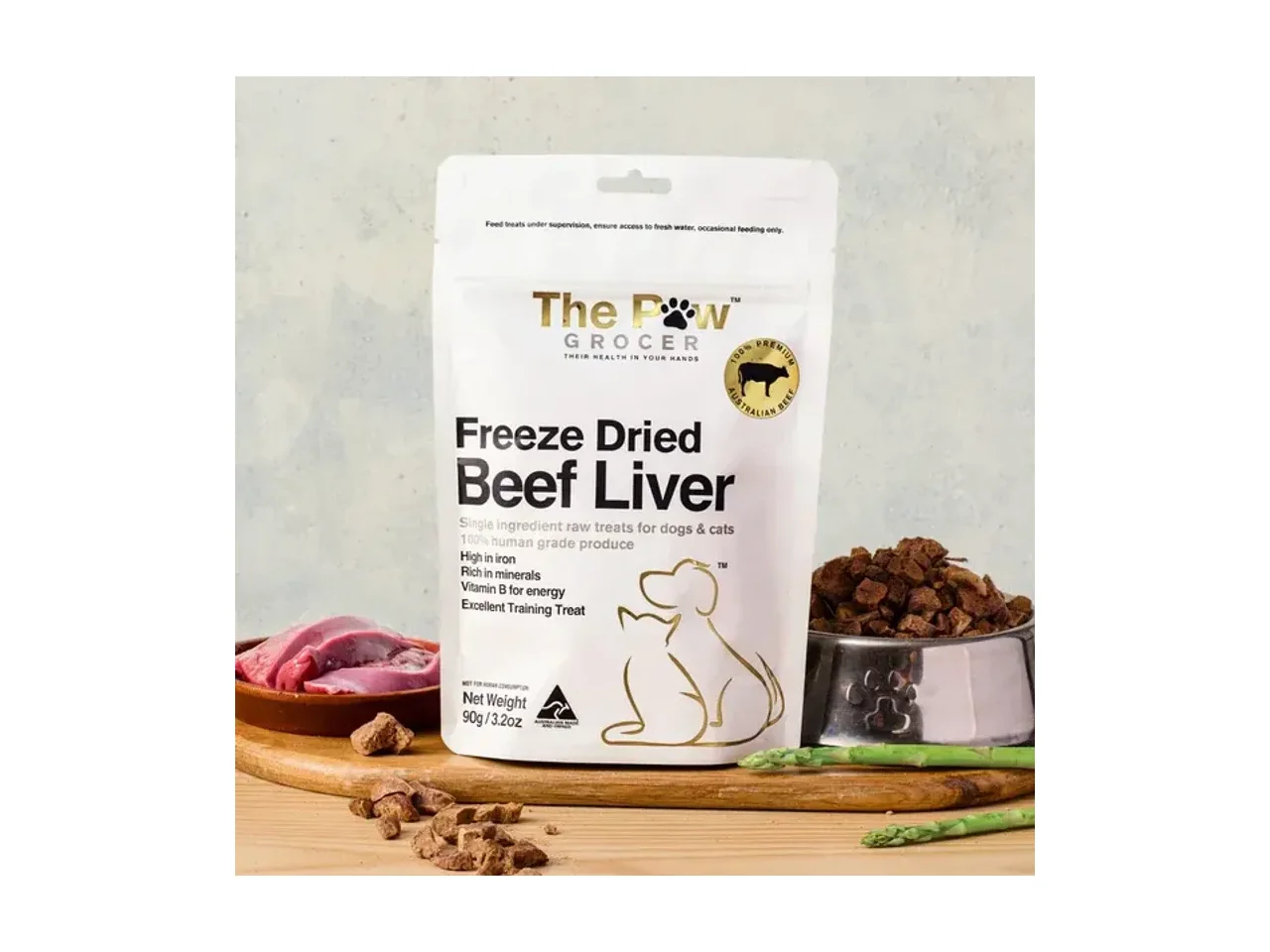 The Paw Grocer Beef Liver 90g pack