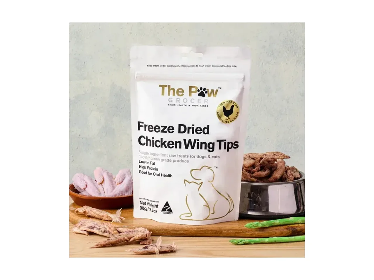 The Paw Grocer Chicken Wing Tips 90g pack