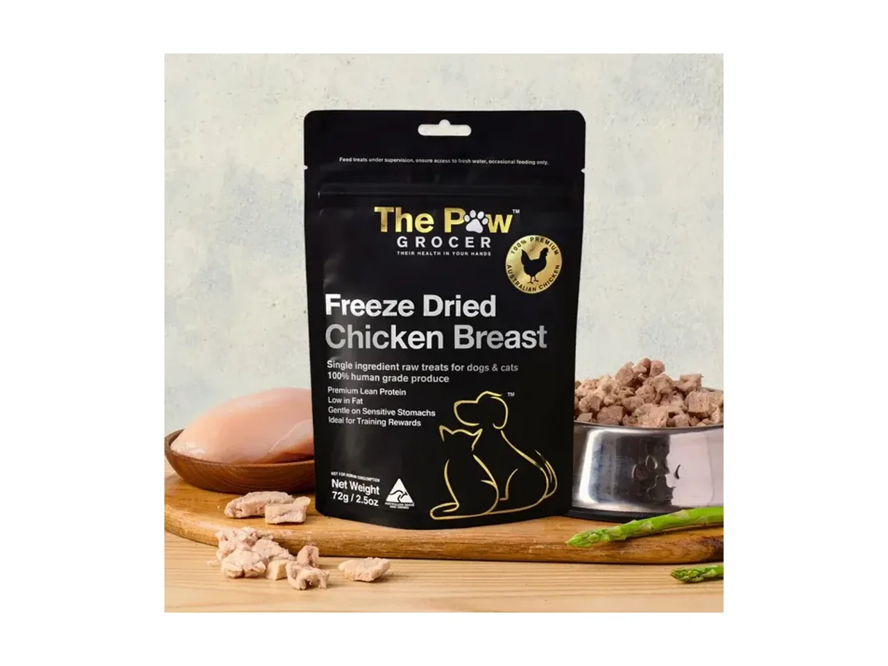 The Paw Grocer Freeze Dried Chicken Breasts pack