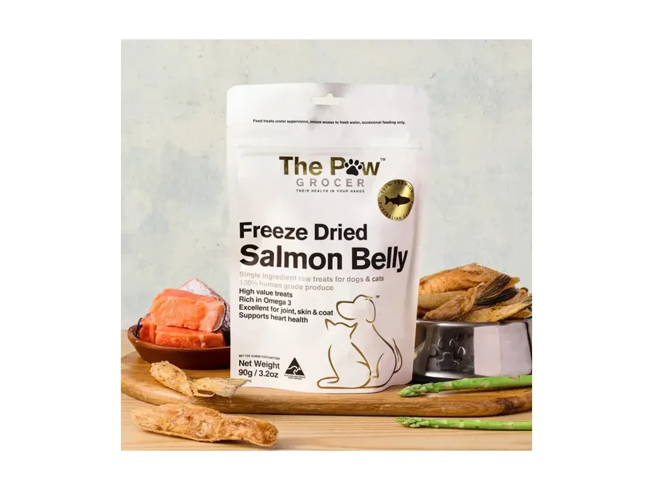 The Paw Grocer Salmon Bellies 90g pack