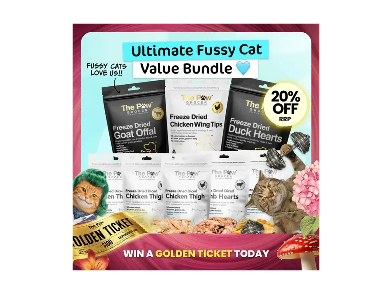 The Paw Grocer Ultimate Fussy Cat Value Bundle pack