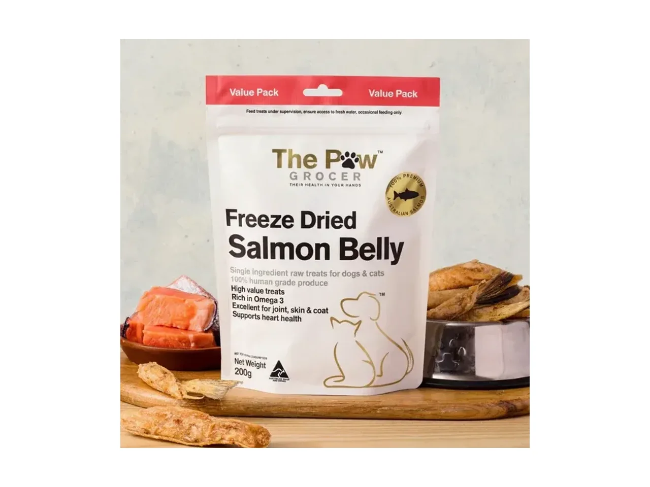 The Paw Grocer Value Pack Freeze Dried Salmon Bellies pack