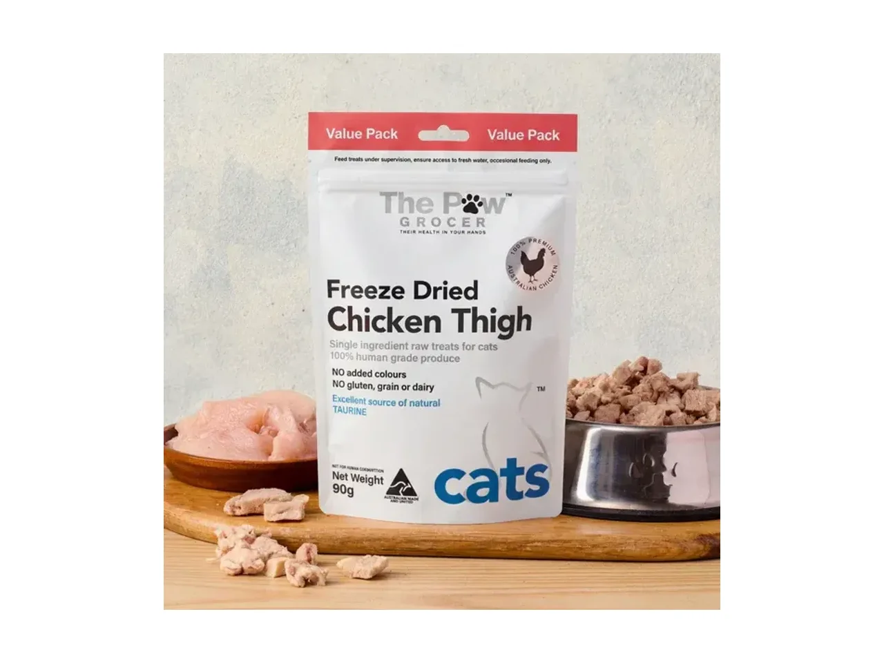 The Paw Grocer Value Packs Freeze Dried Chicken Thighs For Cats Dogs pack