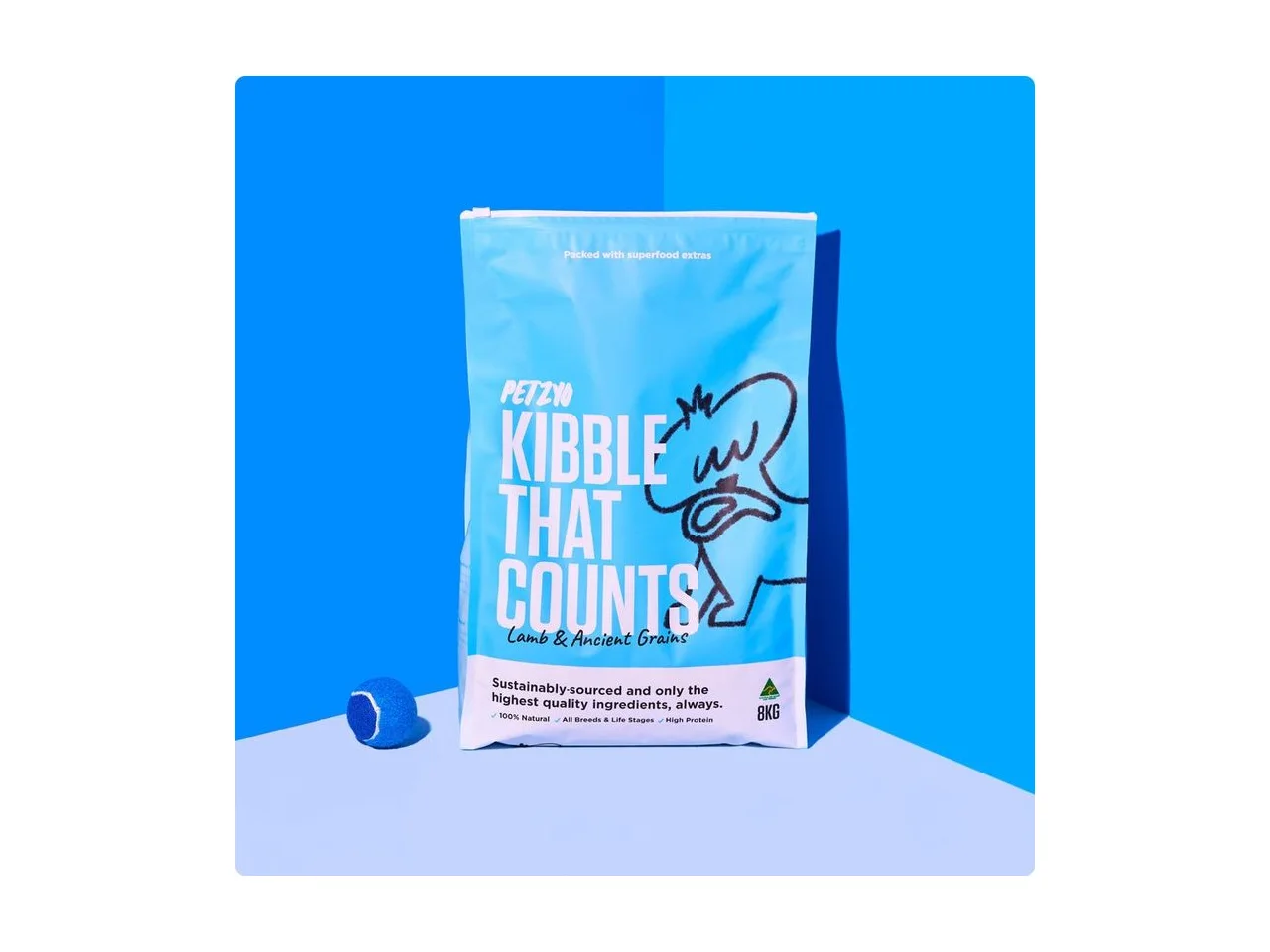 Petzyo Kibble That Counts Lamb & Ancient Grains 8kg pack