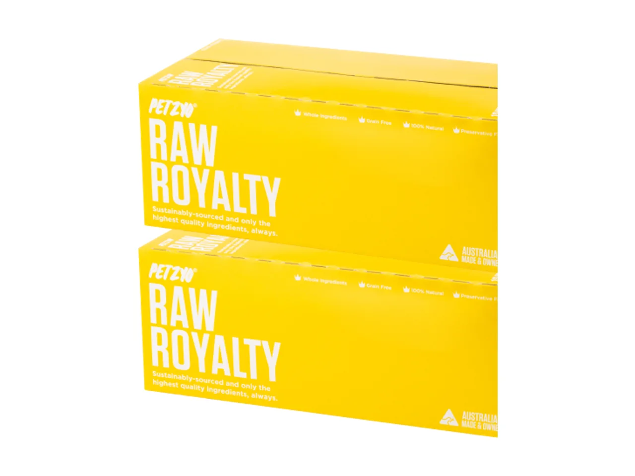 Petzyo Raw Royalty Chick Magnet Chicken BARF Patties 5.4kg pack