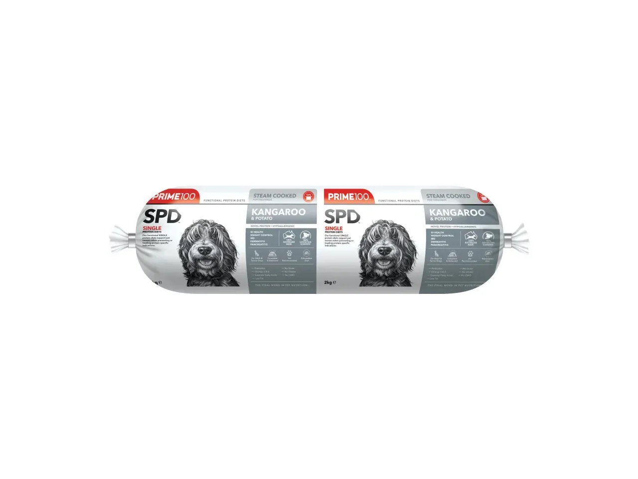 Prime100 SLR Single Protein Roll Kangaroo 2kg pack