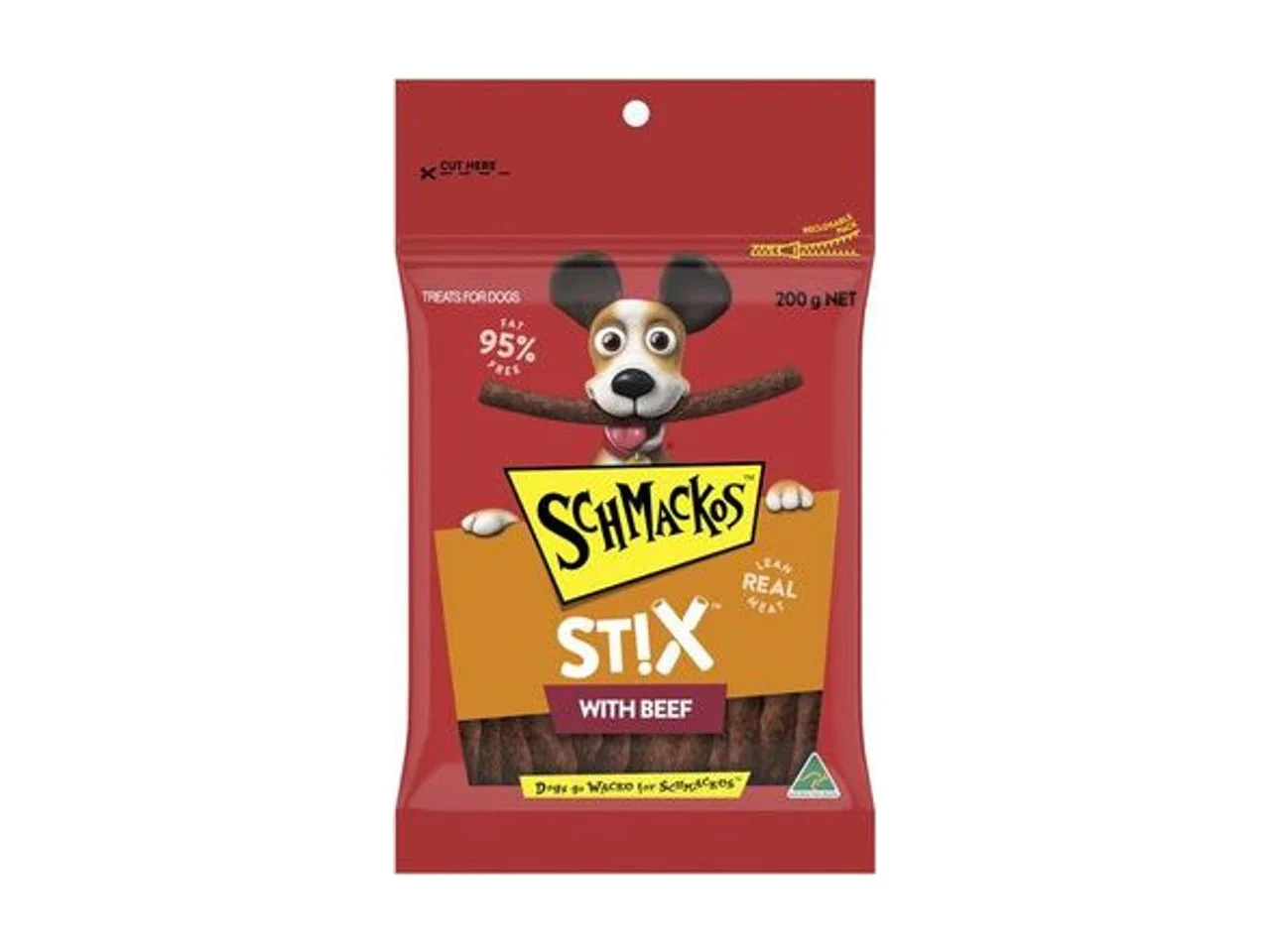 Schmackos Stix Beef Dog Treats 500g