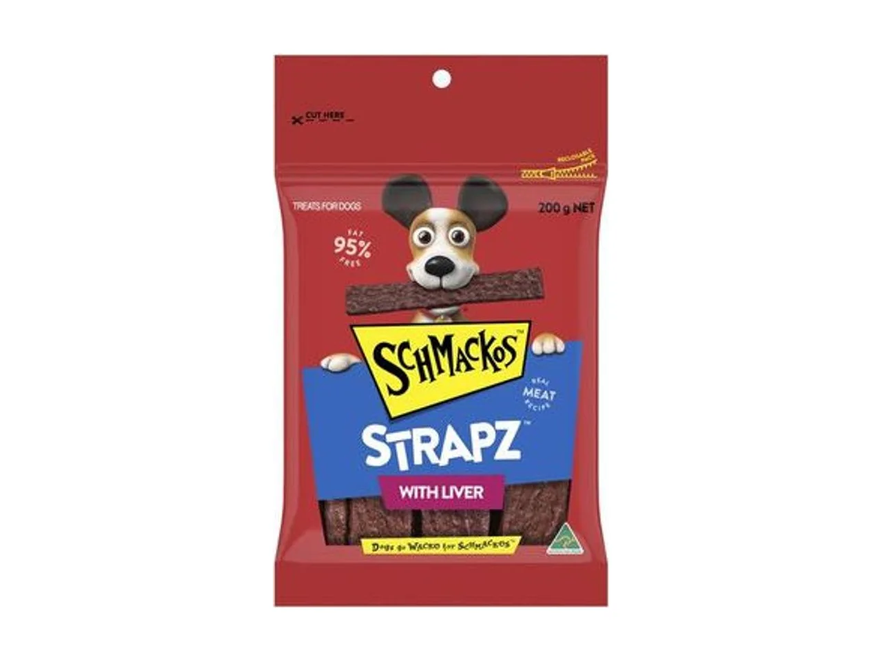 Schmackos Strapz with Liver Dog Treats 500g pack