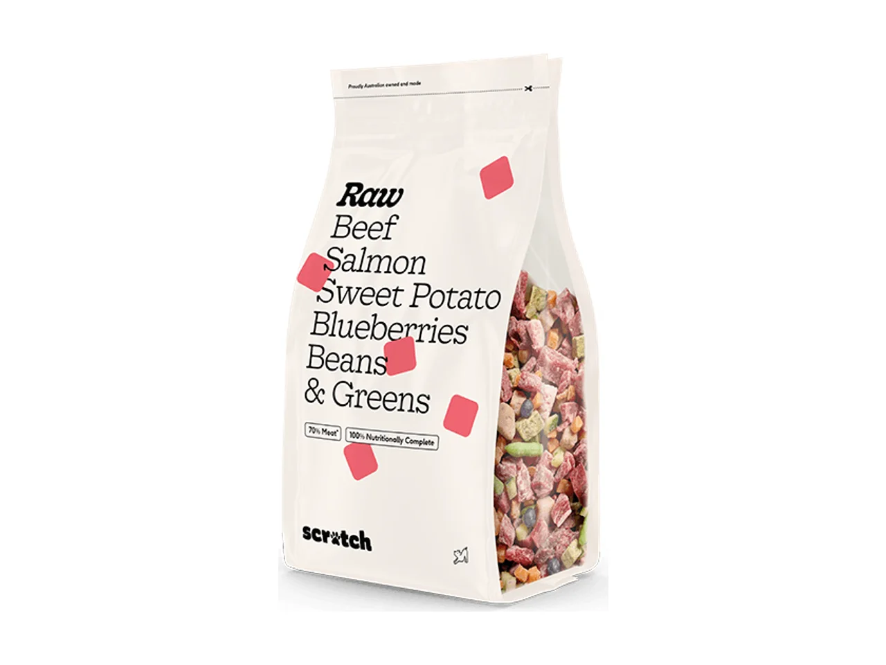 Scratch RAW01 Beef & Salmon Complete Raw Dog Food 8.25kg pack
