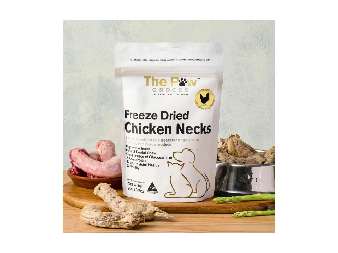 The Paw Grocer Freeze-Dried Chicken Necks 100g pack