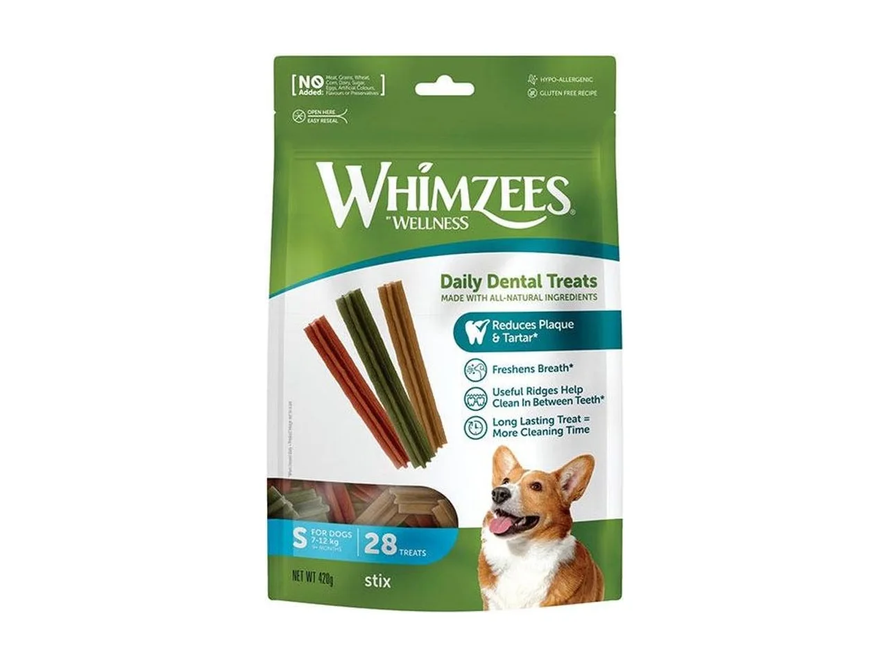 Whimzees Stix Value Bag Small Dog Treat 360g 28 Pack