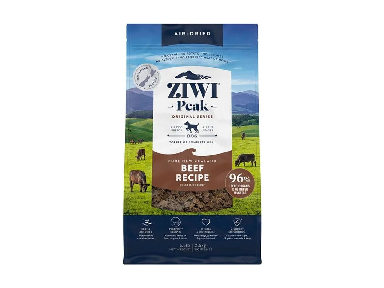 ZIWI Peak Air-Dried Beef Recipe Dog Food 1kg pack