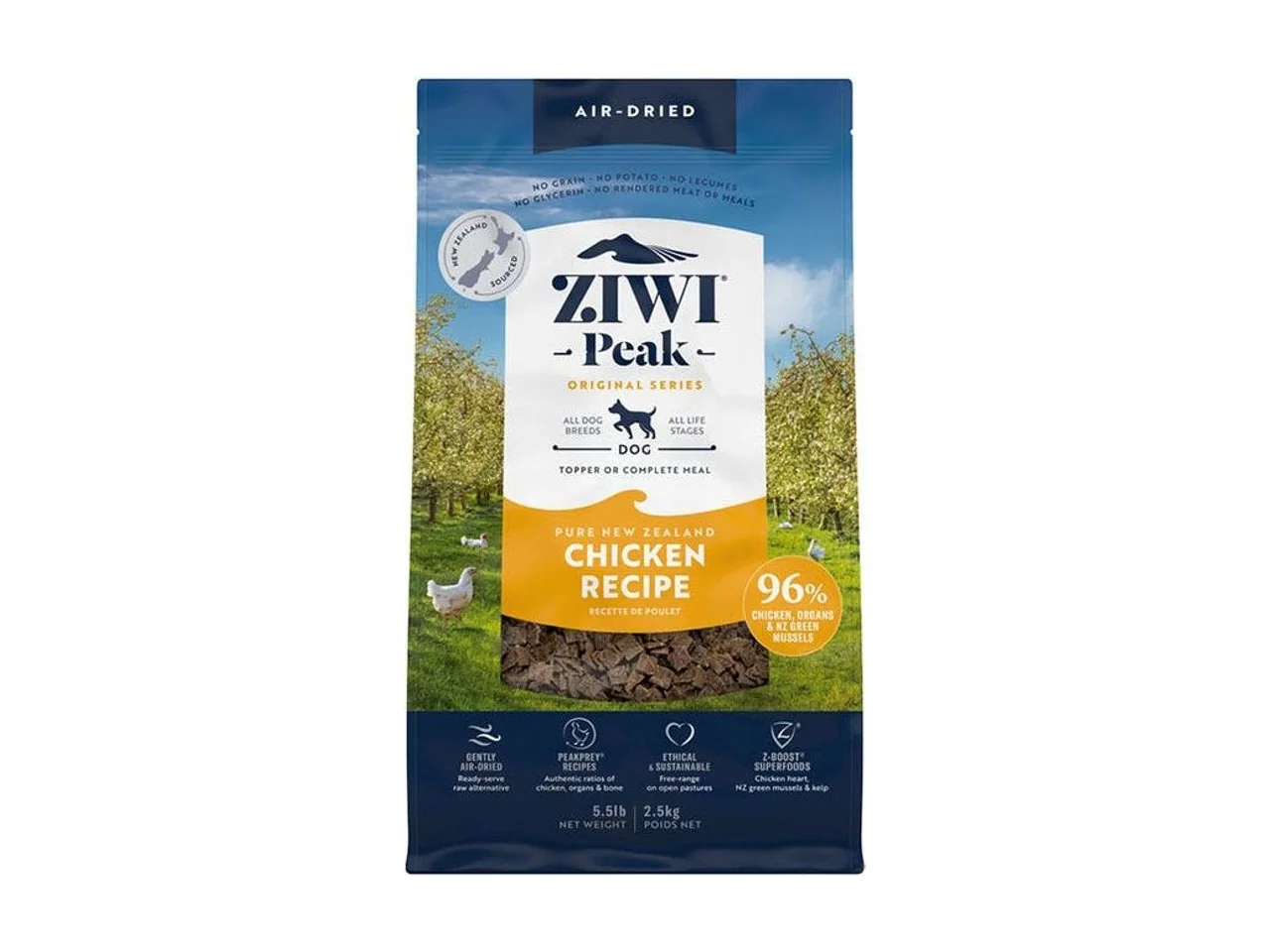 ZIWI Peak Air-Dried Chicken Recipe Dog Food 454g pack