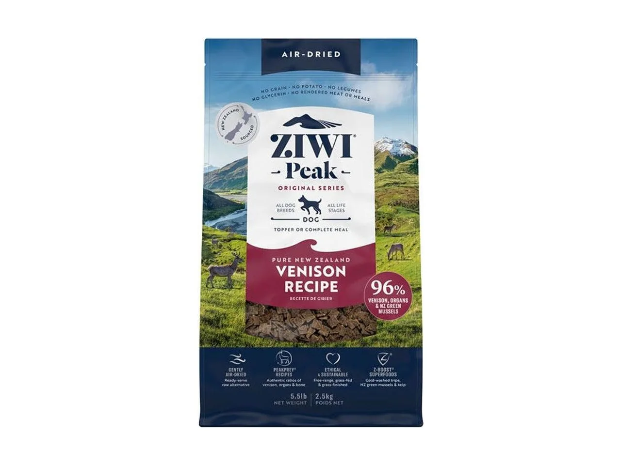 ZIWI Peak Air-Dried Venison Recipe Dog Food 1kg pack